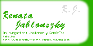 renata jablonszky business card